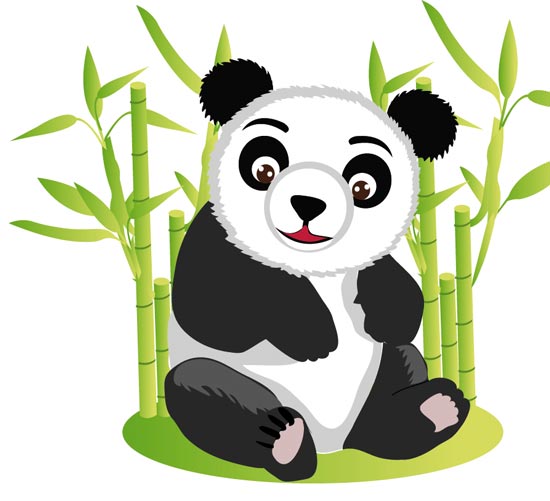 Cute Cartoon Panda Bears