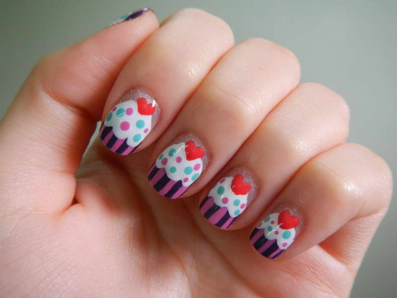 Cute Cupcake Nail Design