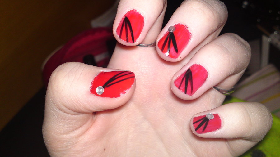 Dark Red Nail Designs