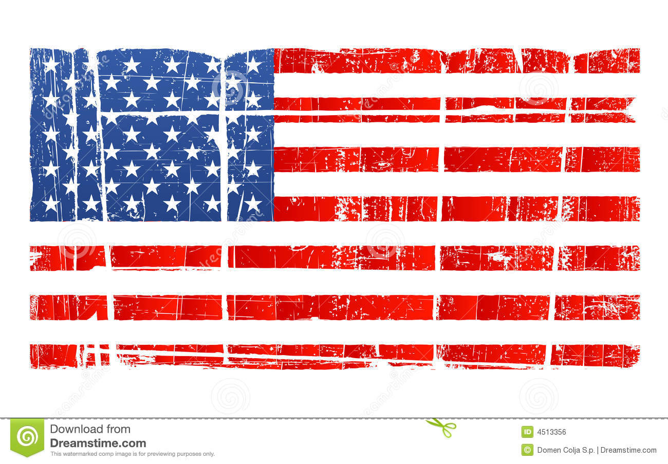Distressed American Flag Clip Art