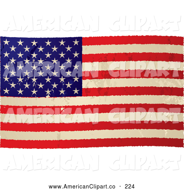 Distressed American Flag Clip Art