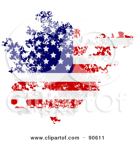 Distressed American Flag Clip Art