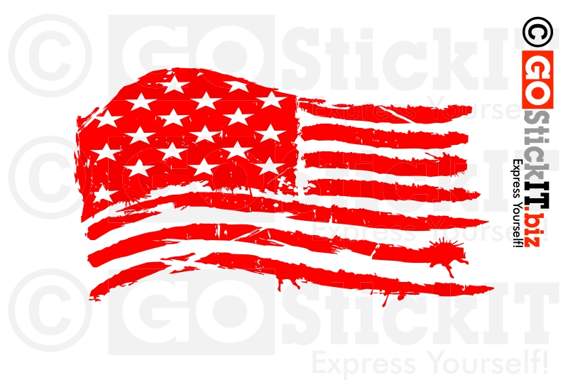 Distressed American Flag Decal