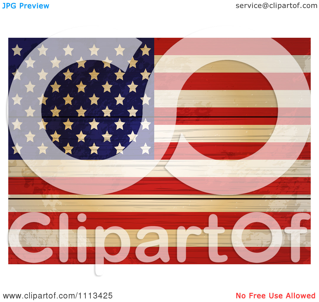 Distressed American Flag Vector Clip Art