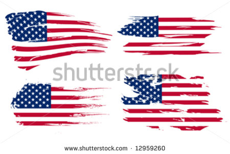 Distressed American Flag Vector