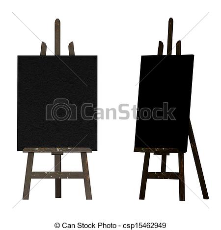 Easel and Art Supplies Clip Art