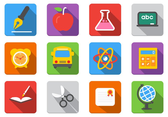 16 Education Icons PSD Images