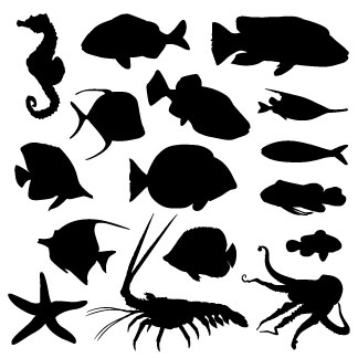 Fish Silhouette Vector Clip Art