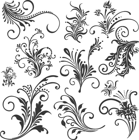 Floral Elements Vector Free