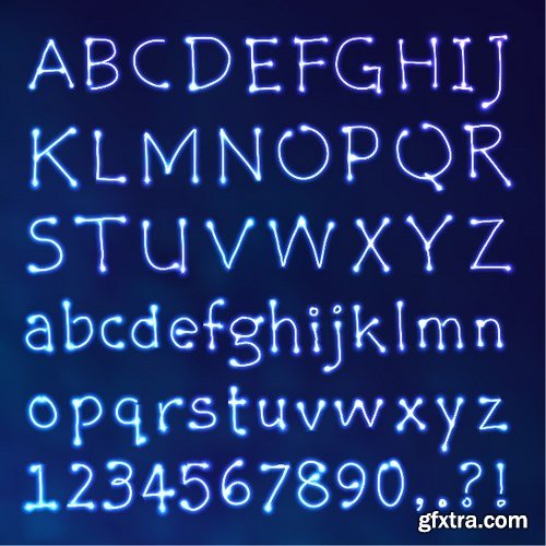 Font Letters with Stars
