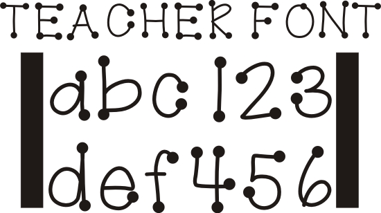 Dotted letter fonts