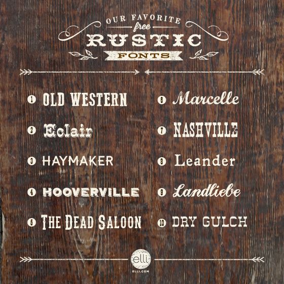 10 Rustic Word Fonts Images