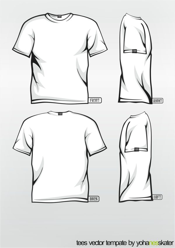 Free Vector T-Shirt Template Free Vector T-Shirt Template