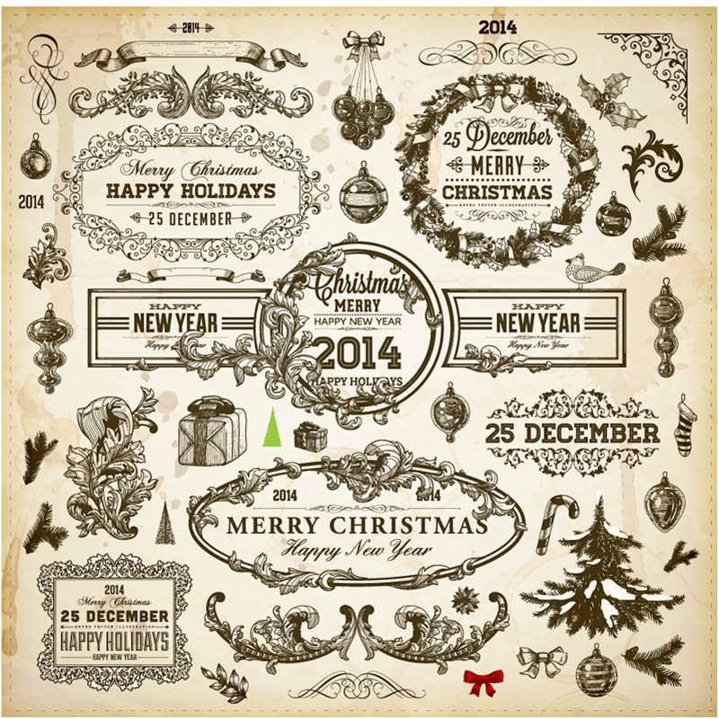 Free Vintage Christmas Vector Graphics