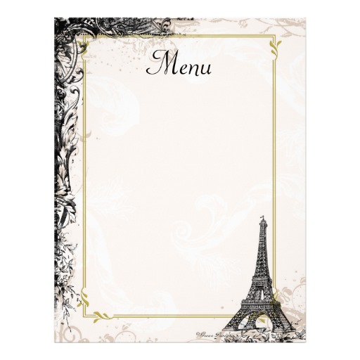 French Menu Template