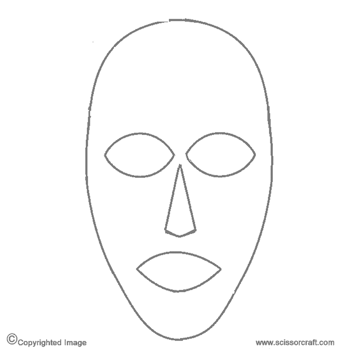 Full Face Mask Template Printable