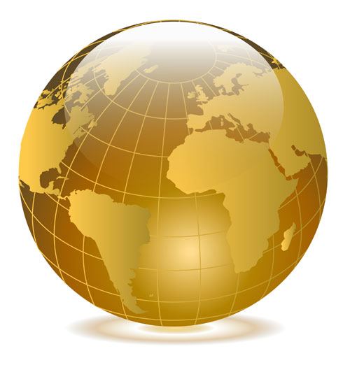 Gold Globe Vector