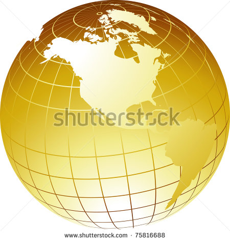 Gold Globe Vector