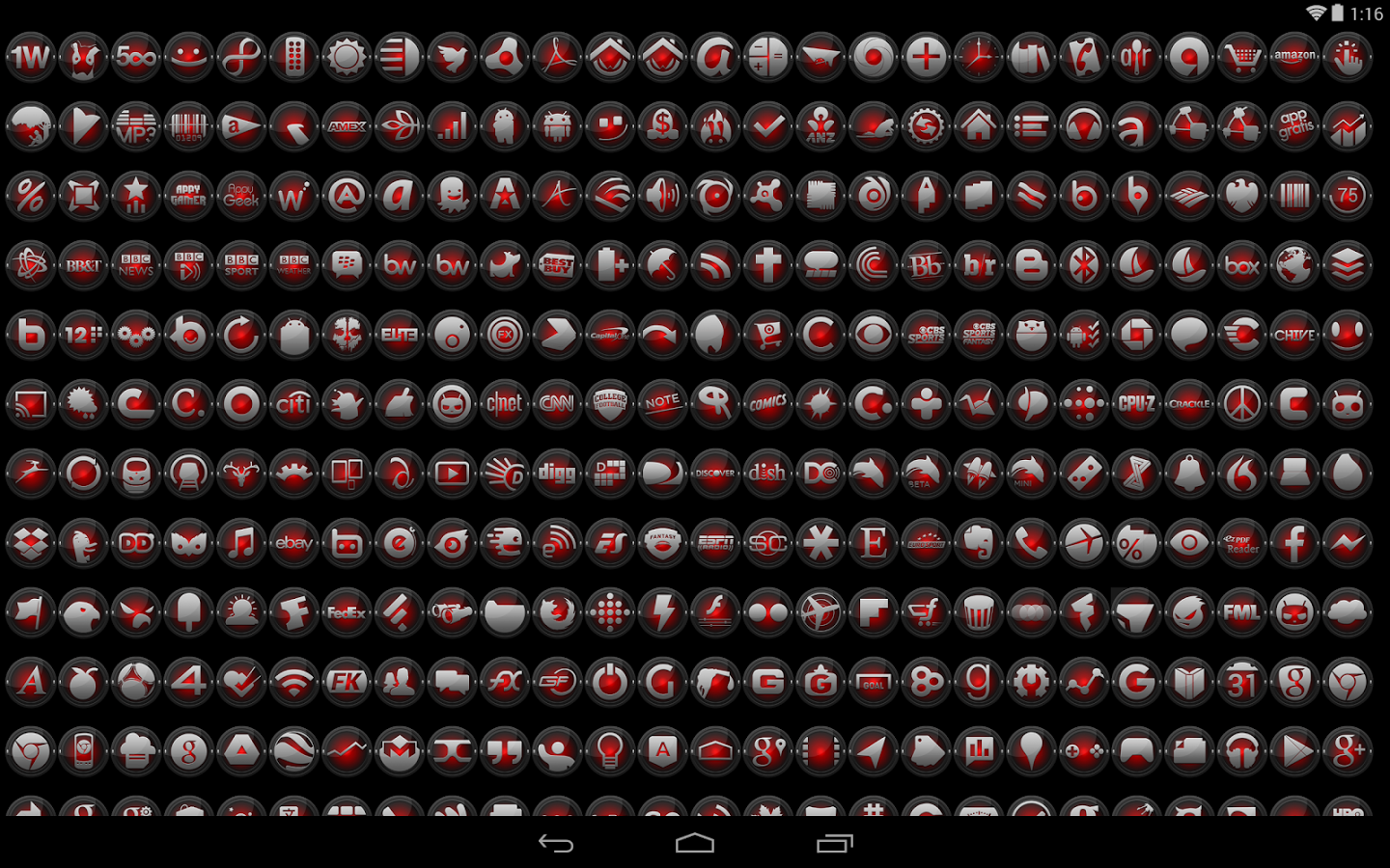 Google Chrome Icon Black and Red