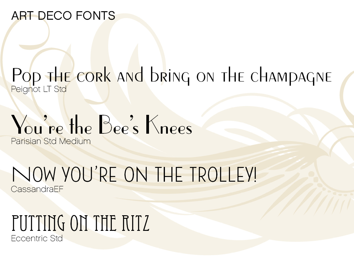 Great Gatsby Art Deco Fonts