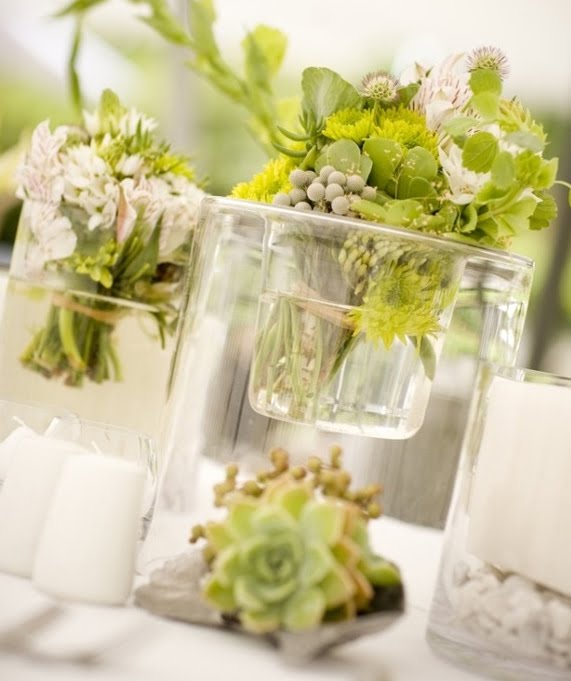 Green and White Wedding Flowers