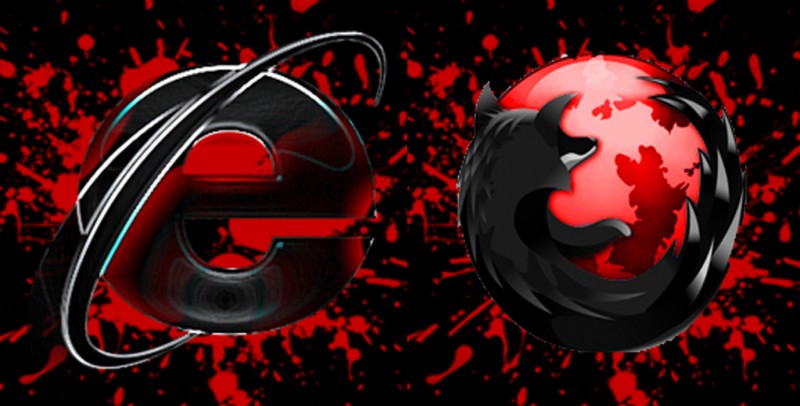 Internet Explorer Icon Black and Red