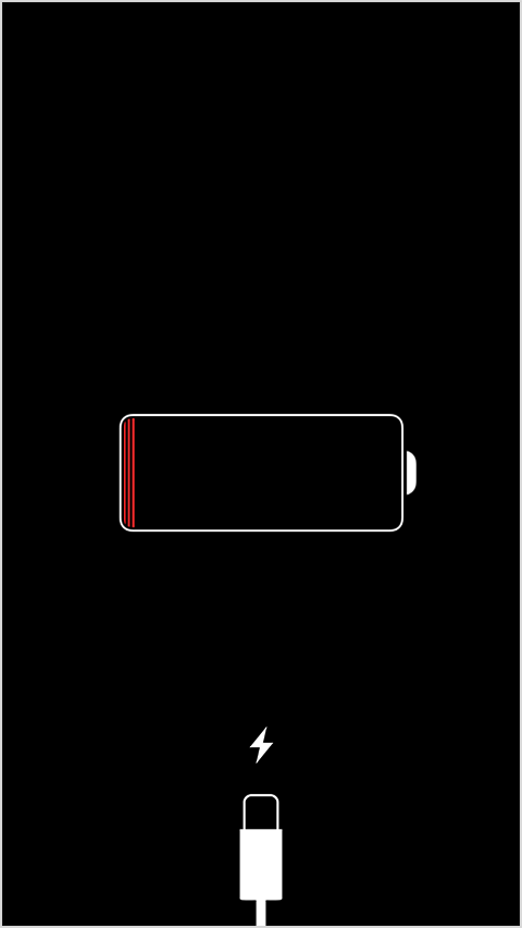 iPhone Dead Charging Screen