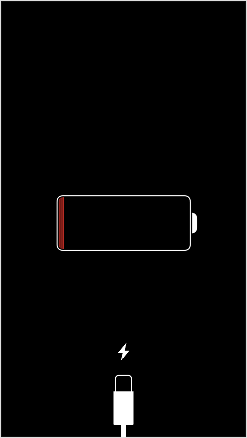 iPhone Dead Charging Screen