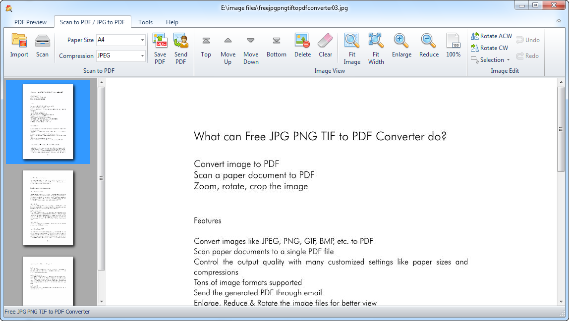 Jpg to PDF File Converter Software Free Download
