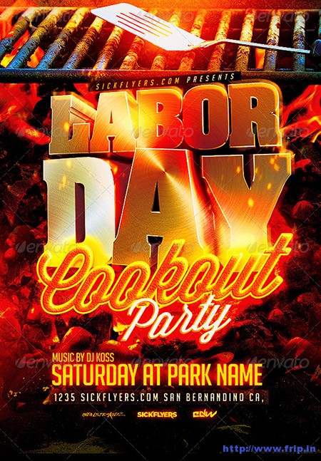 Labor Day Cookout Flyer Template