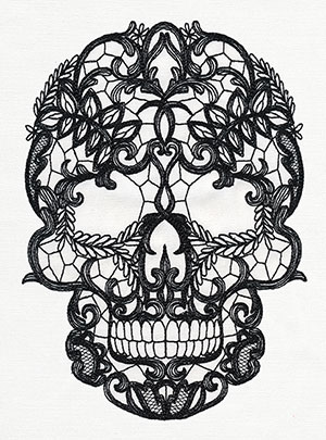 Lace and Skull Tattoo Designs