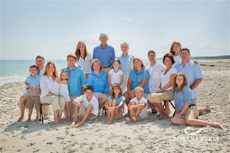 Large Family Portrait Beach Ideas