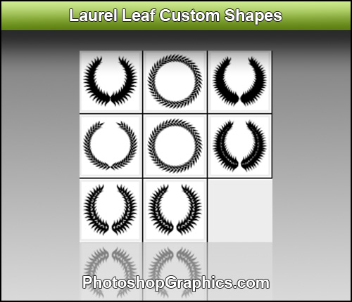 Laurel Leaves for Photoshop Custom Shape