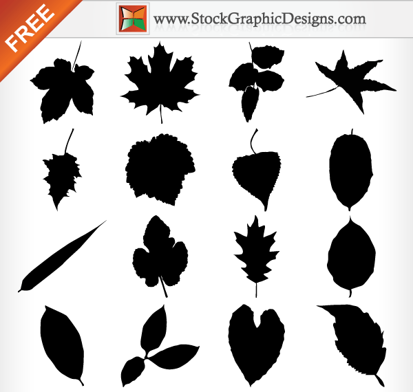 10 Leaves Silhouette Vector Free Images