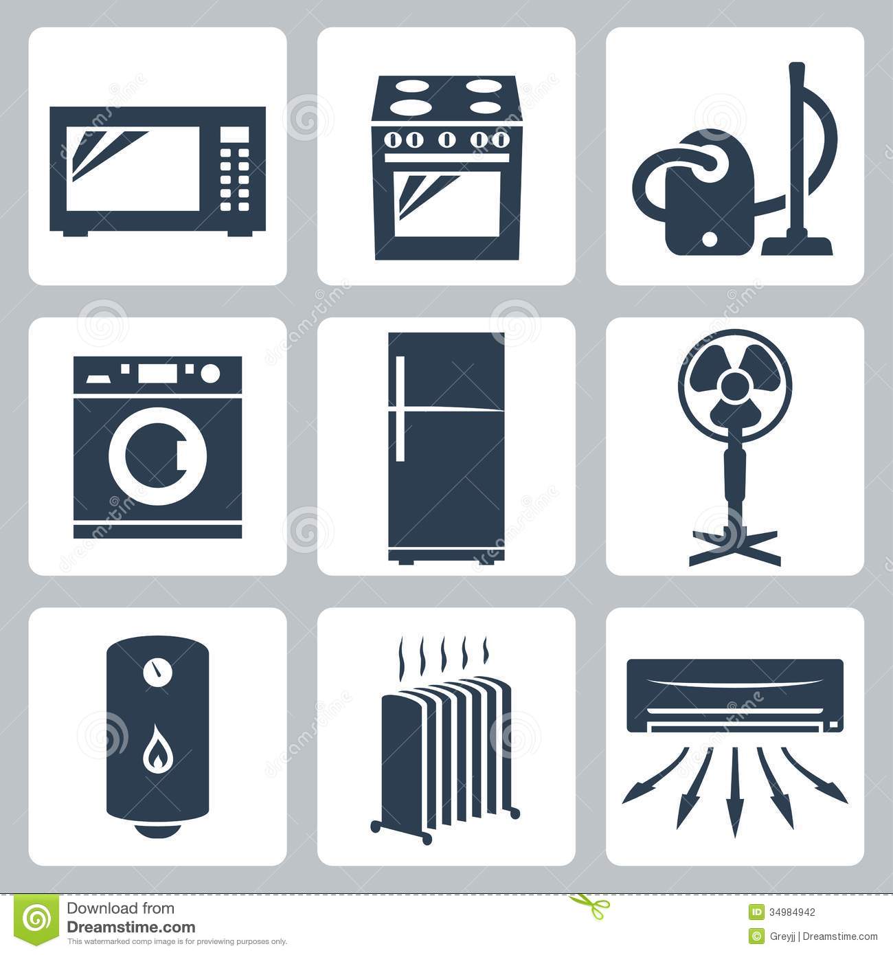 Major Appliance Vector Art Free