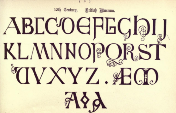 Medieval Times Font Alphabet