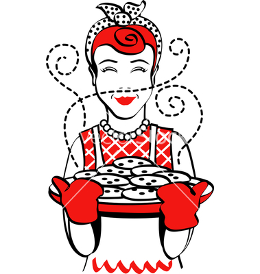 Men Baking Cookies Clip Art