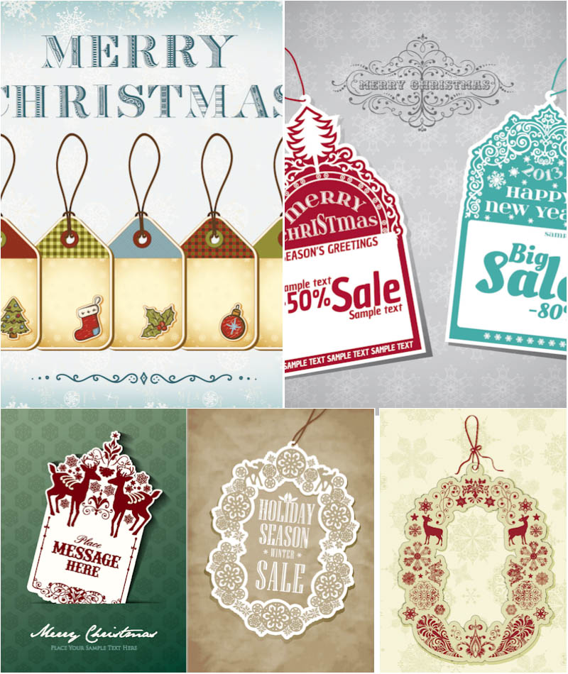 10 Photos of Free Vintage Christmas Vector Designs