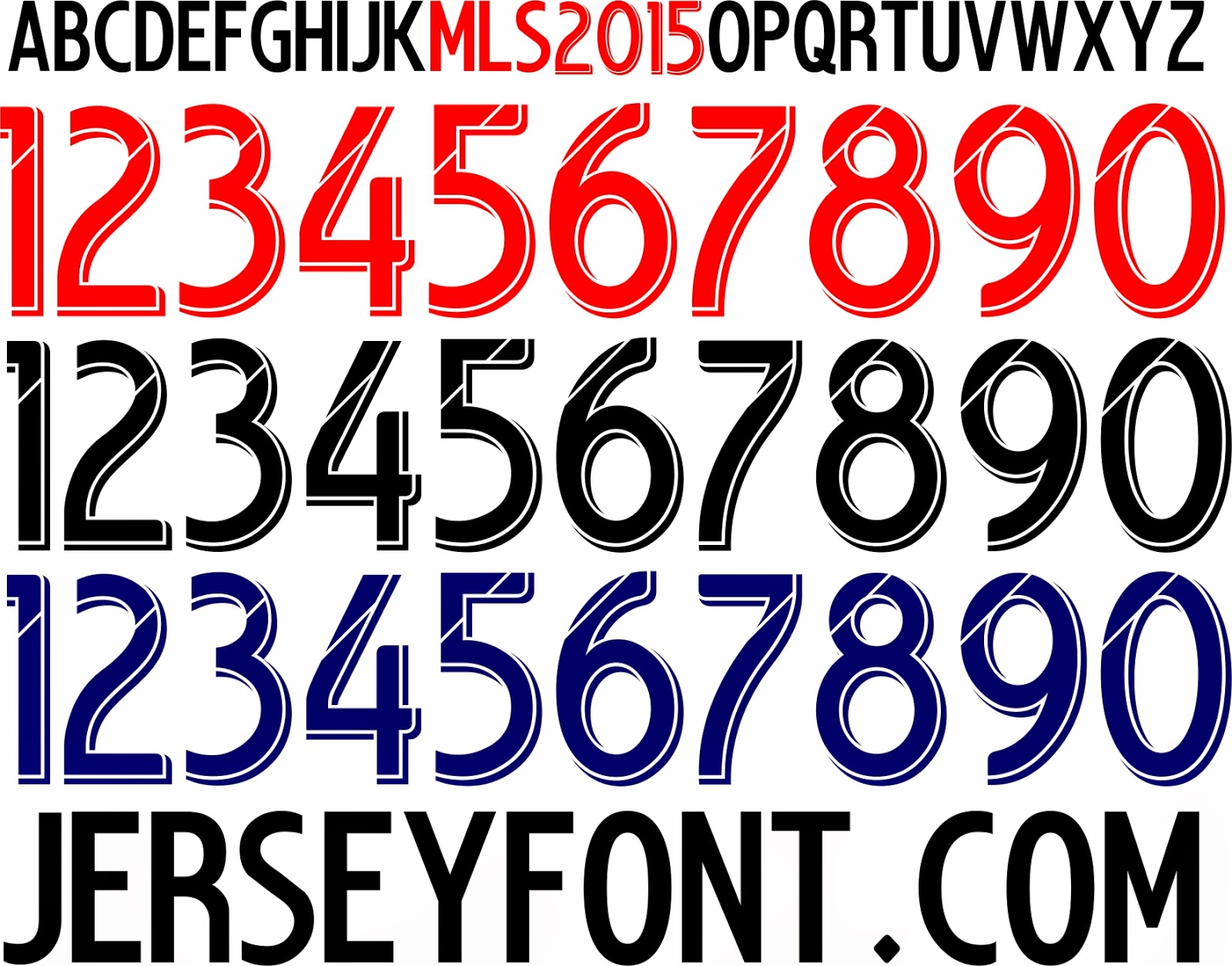 MLS Soccer Jerseys Numbers Font