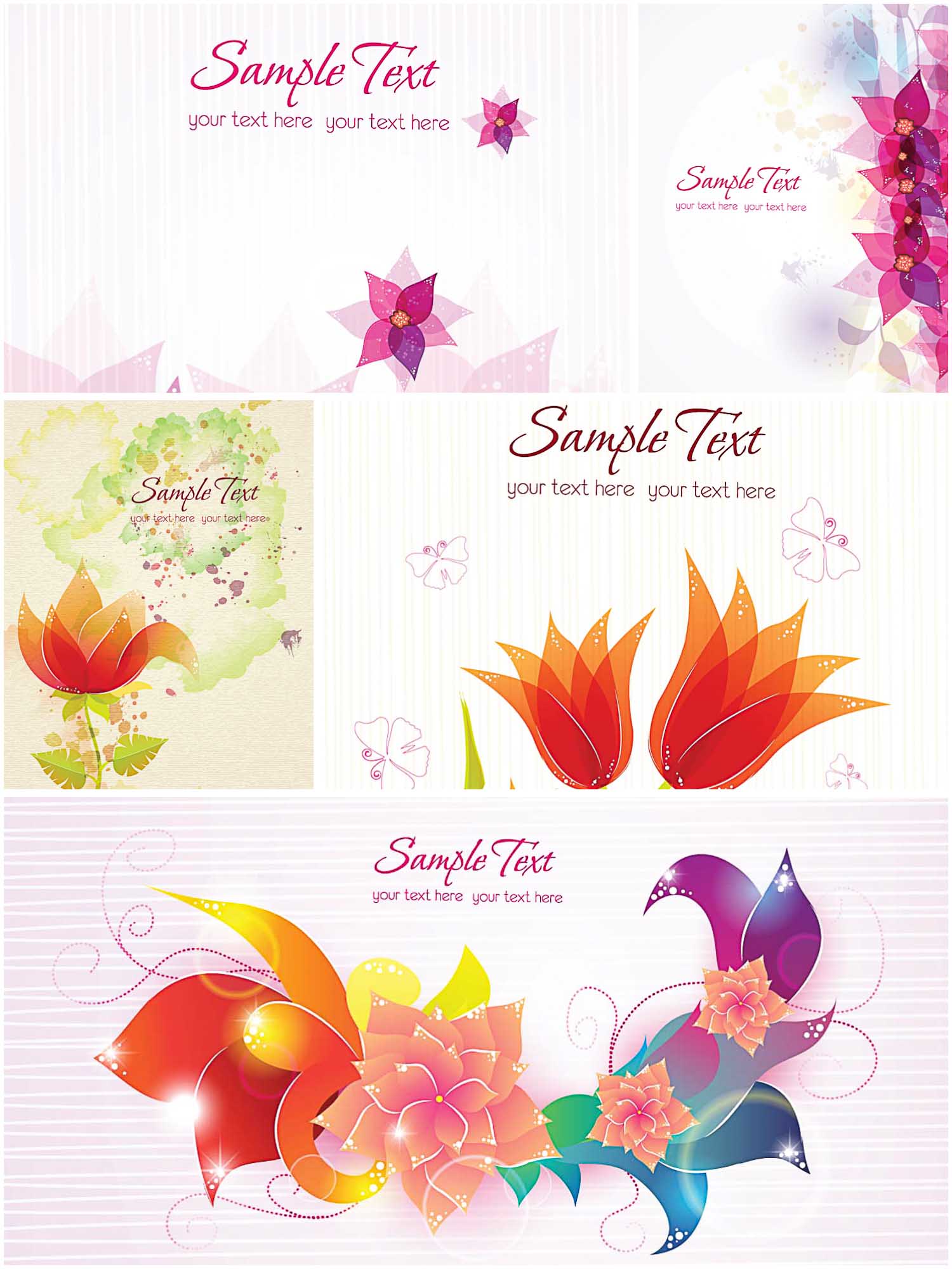 Modern Flower Vector Free Download