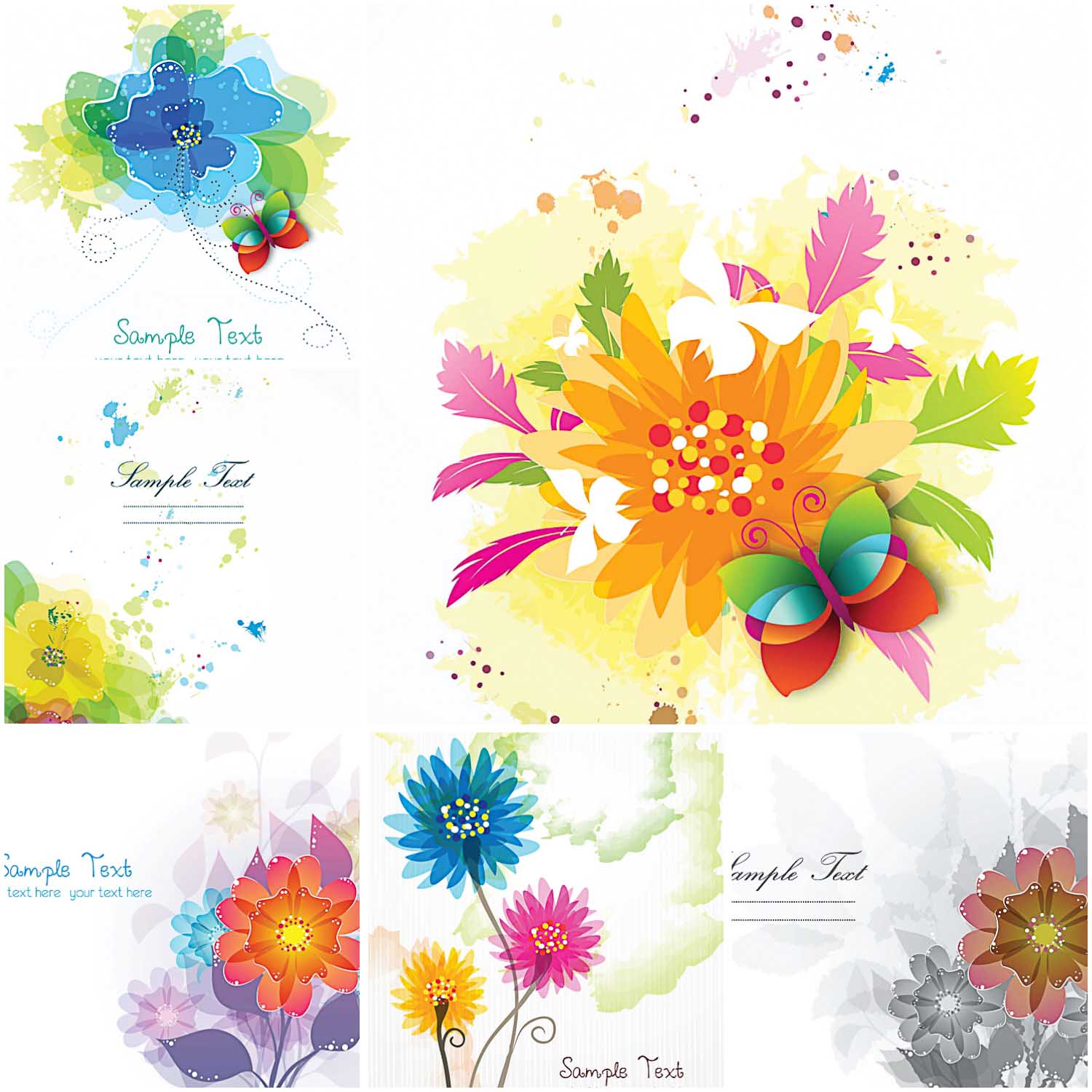 Modern Flower Vector Free Download