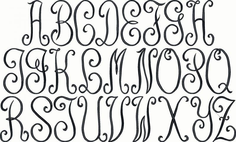 Monogram Embroidery Font Alphabet Monogram Embroidery Font Alphabet