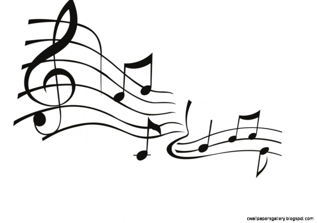 Music Note Clip Art Black and White