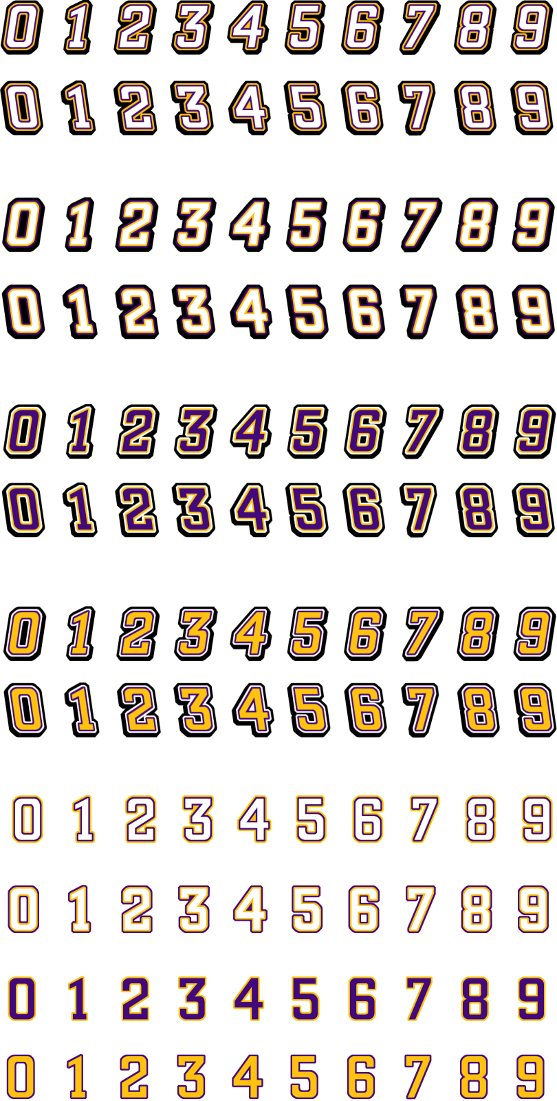 NASCAR Racing Number Fonts