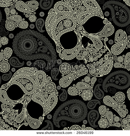 Paisley Skull Pattern