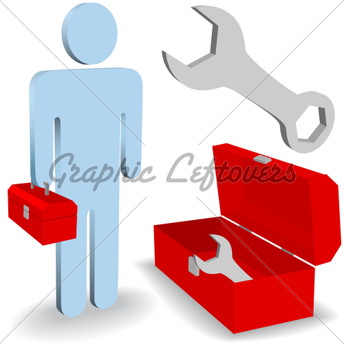 Person with Tool Box Repair
