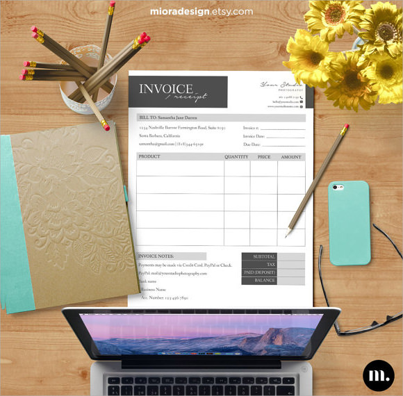 Photography Invoice Template