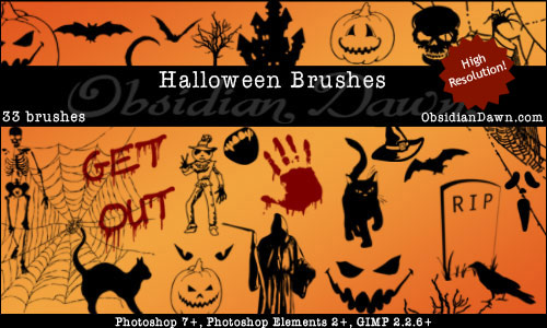 Photoshop Halloween Brushes