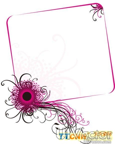 Pink Flower Border Design