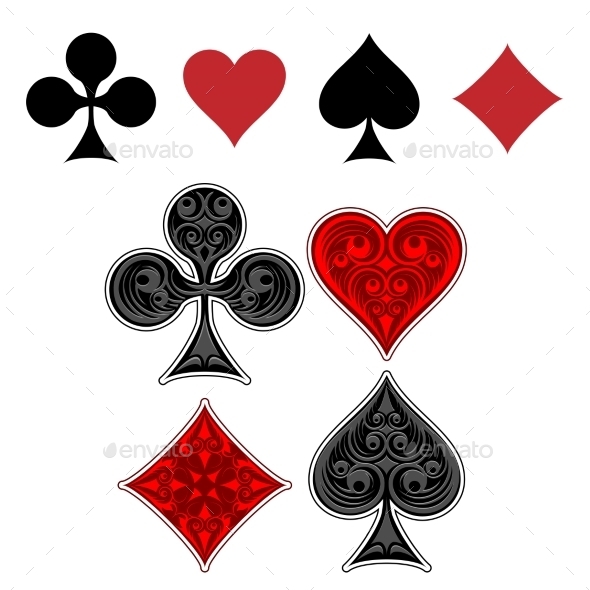Playing Card Suit Icons Playing Card Suit Icons